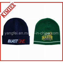 Beanies reversibles de acrílico del bordado de la manera del 100%